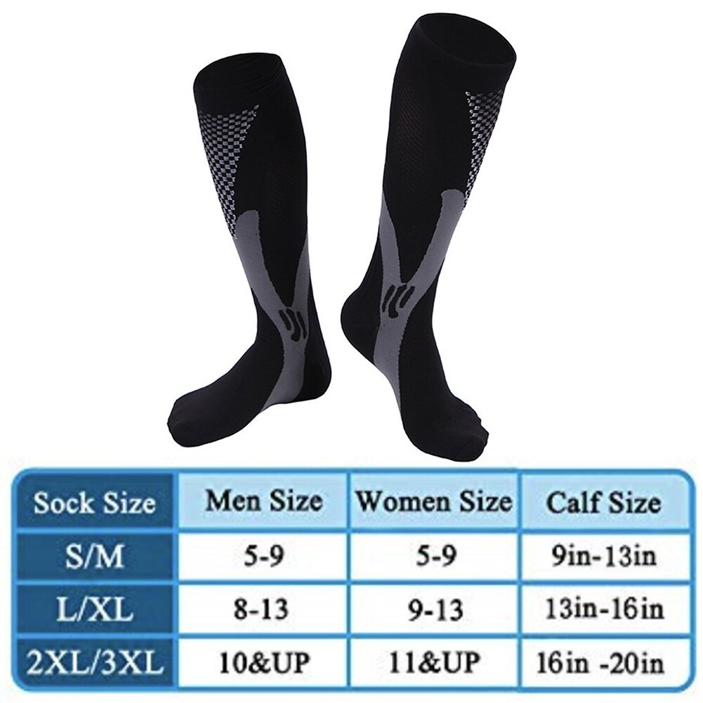 Calcetines de compresión para correr para hombre y mujer, medias deportivas para maratón, ciclismo, fútbol, venas varicosas,