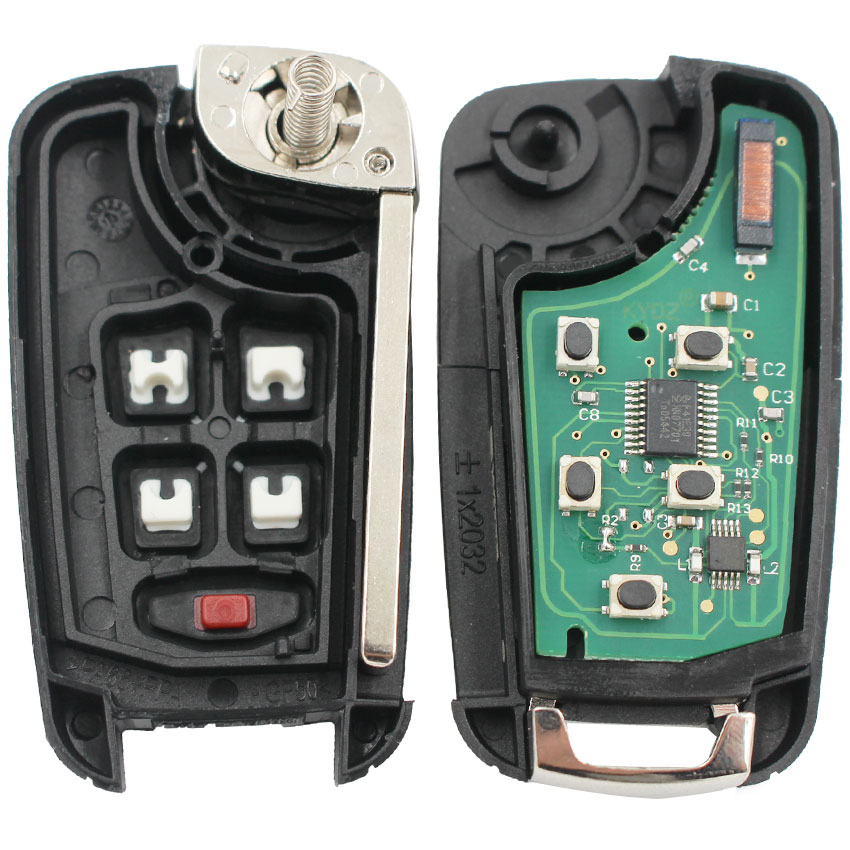 Remote Key fob 5 Button For Buick LaCrosse Regal Verano Encore Allure 433MHZ with ID46 chip HU100 Blade