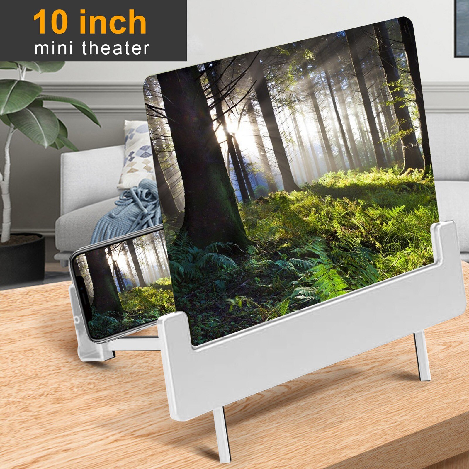 10Inch Scherm Versterker Mobiele Telefoon Screen Vergrootglas 3D Telefoon Houder Voor Films Video &#39;S Telefoon Vergrootglas Projector Screen