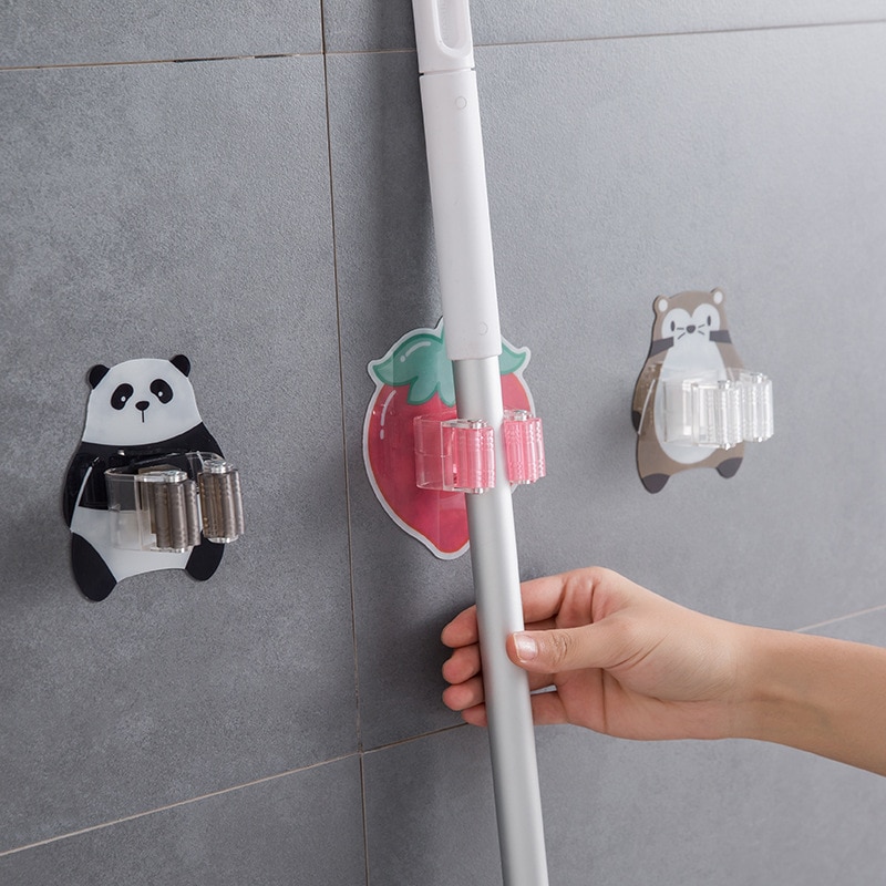 1 stuks dweil stent wandbezem ontvang een koffer keukenplank in opvouwbaar frame buis wand ophanghaak het gereedschap