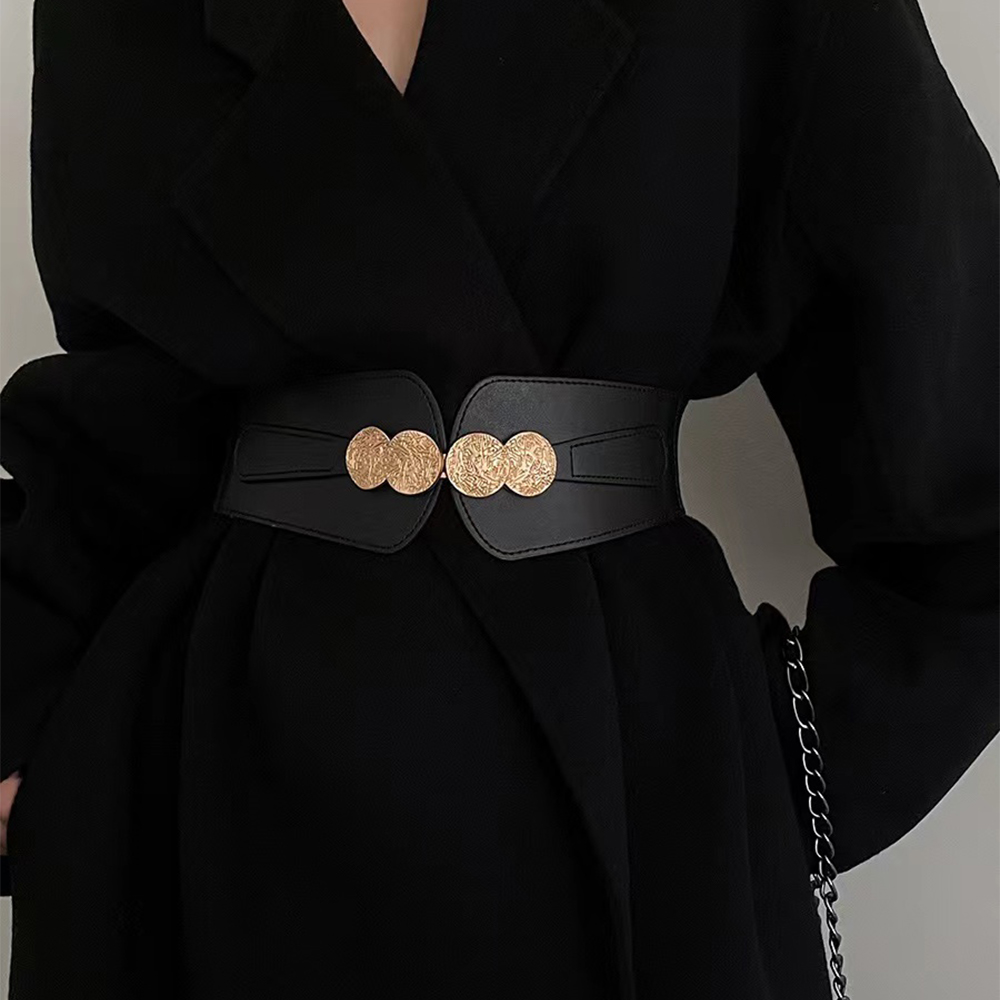 Cintura da donna in vita Cinture Vintage ▾ elastiche elastiche per abito con fibbia in metallo