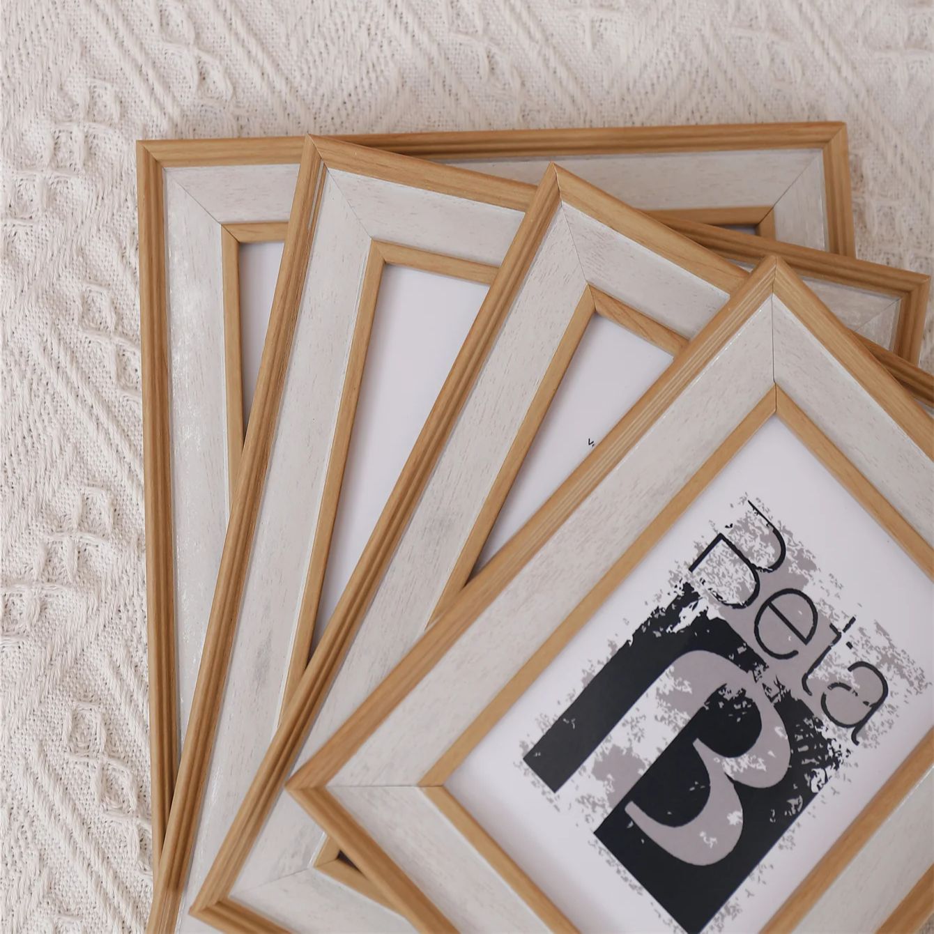 Marcos de fotos de madera Natural, marco de fotos clásico para colgar en la pared con cuadros de plexiglás, decoración de fotos