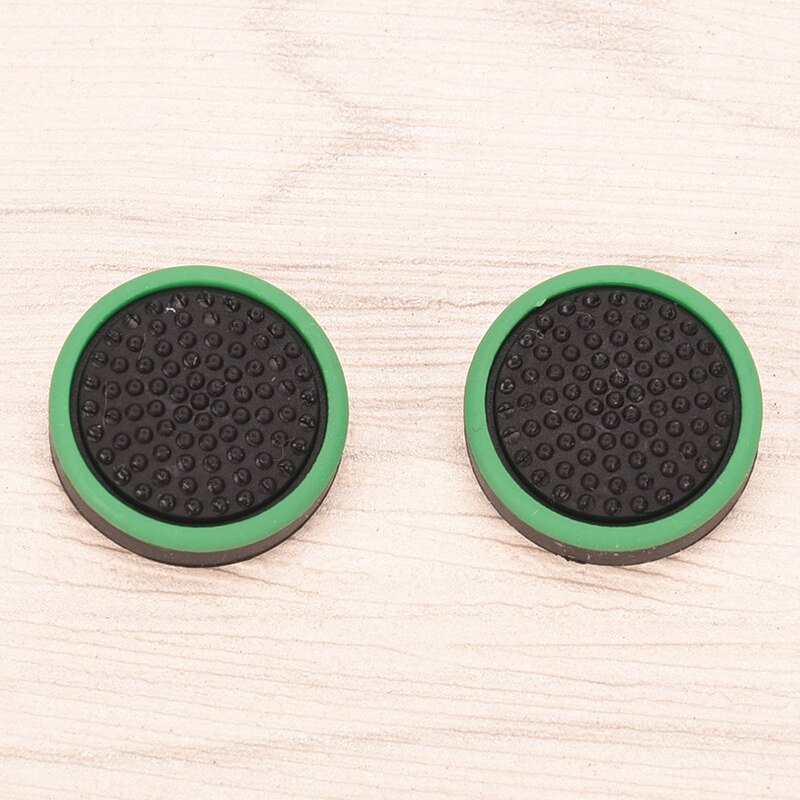 2Pcs Siliconen Analoge Caps Joystick Duimen-Sticks Knop Cap Voor Controller Switch Accessoires: green