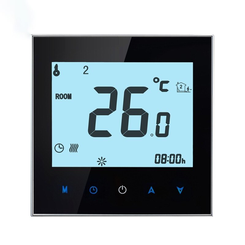 HESSWAY-termostato de calefacción por suelo radiante, termostato con WIFI, aplicación TUYA, 16A, cable de calefacción, película de calefacción eléctrica: Negro