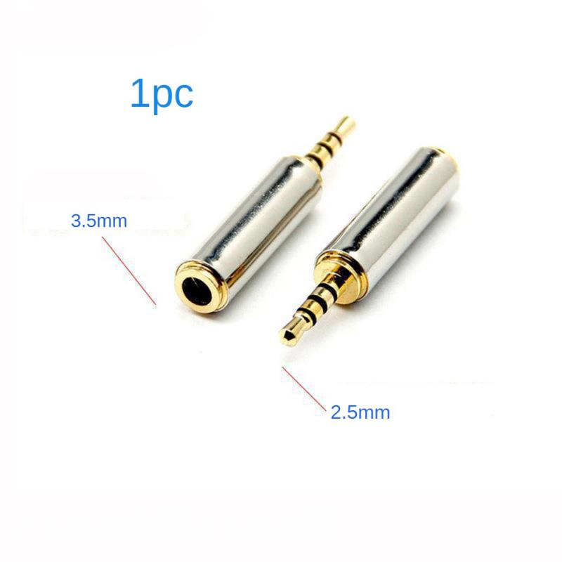 3,5 mm tot 2,5 mm/2,5 mm tot 3,5 mm/3,5 mm tot 6,35 mm/6,35 mm naar 3,5 mm adapter converter stereo audio hoofdtelefoonaansluiting: WHITE