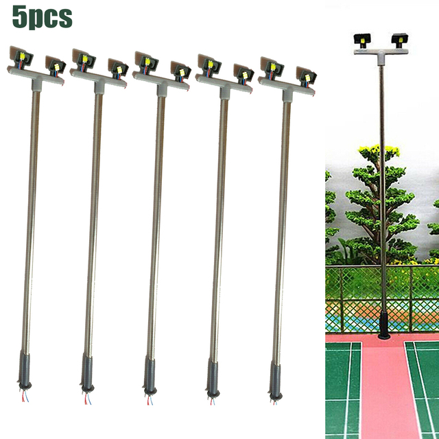 10Pcs Model Trein Z Gauge Straat Licht Led Platform Lamp Bonsai Landschap Railroad Decoratie Gebouw Landschap Accessoires Speelgoed: 12cm