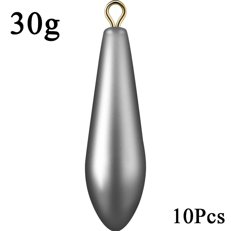 10 Uds 10g 15g 20g 30g 40g 50g plomo de pesca peso grande peso de fundición lejana plomo de pesca de mar para accesorios de aparejos: Rojo