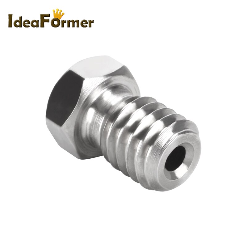 Boquilla E3D V6 de acero inoxidable, rosca M6 de 0,2/0,25/0,3/0,4/0,5/0,6/0,8mm, boquilla para impresora 3D E3D V6 Hotend, 1,0/1,75/3,00 MM