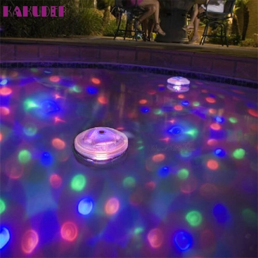 Kakuder pool lys flydende undersøisk ledet disco lys glød show swimmingpool karbad spa lampe lumiere disco piscine