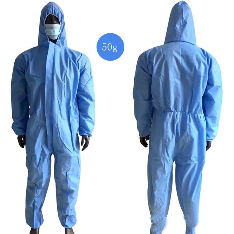 Vêtements de Protection jetables, Non tissé, Anti-poussière, huile, eau, Isolation de sécurité Sms, Purification, une pièce, peinture en aérosol: Blue / XXXL