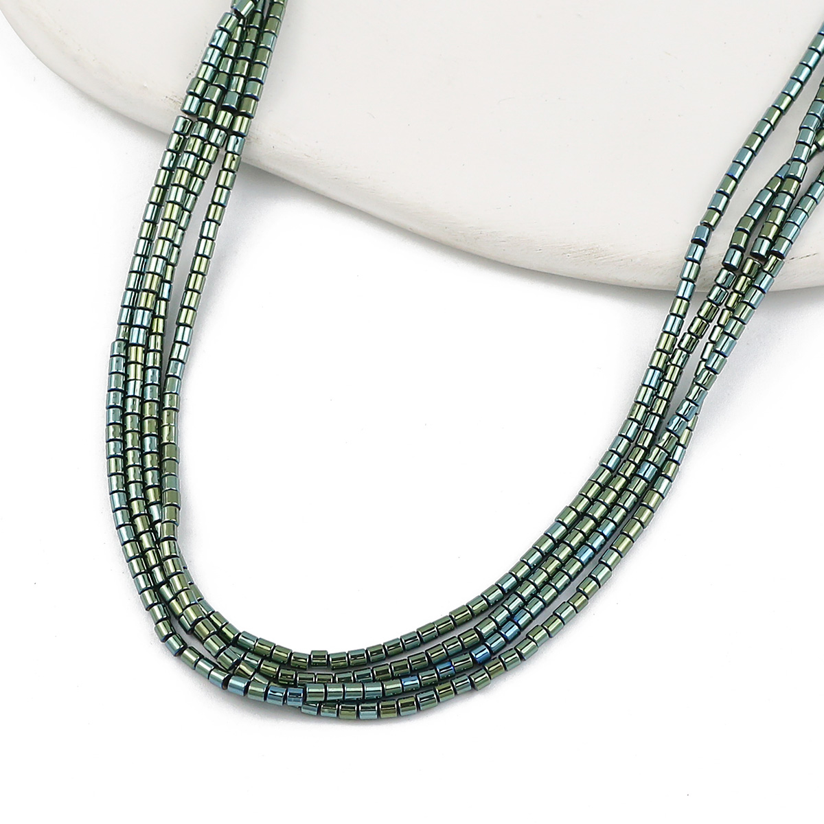 2Mm 180 Stuks Blauw, Groen, Cilindrische Vorm Hematiet Natuursteen Spacer Kleine Losse Kralen Voor Sieraden Maken Diy Armbanden: Sky Blue