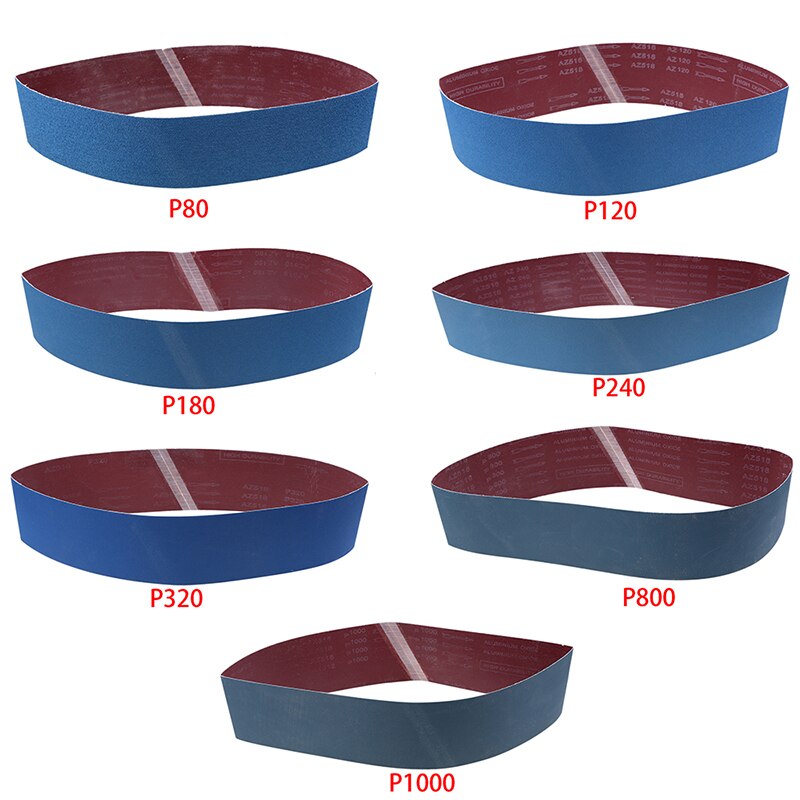 Bandas de lijado de corindón para pulir, 1 ud., 100x915, circonio (mm), bandas de lijado de grano azul 80/120/150/180/240/320/800/1000