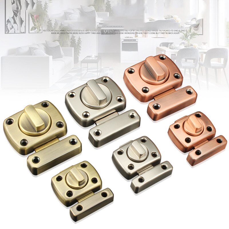 Zinc Alloy Universal Latch Lock Security Anti-theft Door Bolts Bedroom Drawer Privacy Catch Latch Furniture Hardware Tools