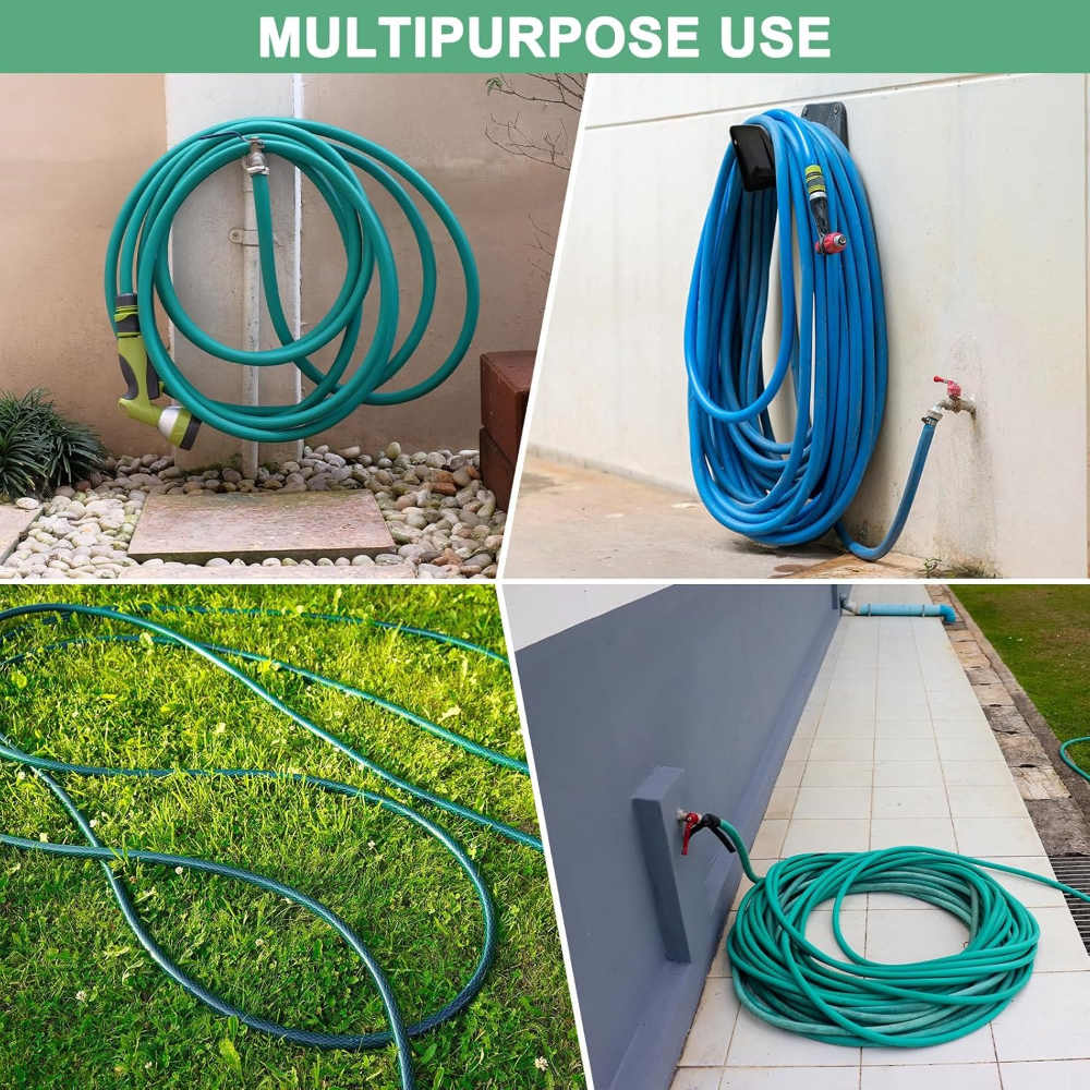 1-3pcs Garden Hose Hanger Garden Hose Organizer Rack Wall Mount Plastic Hook Water Hose Holder For Attaching to Garden Tap