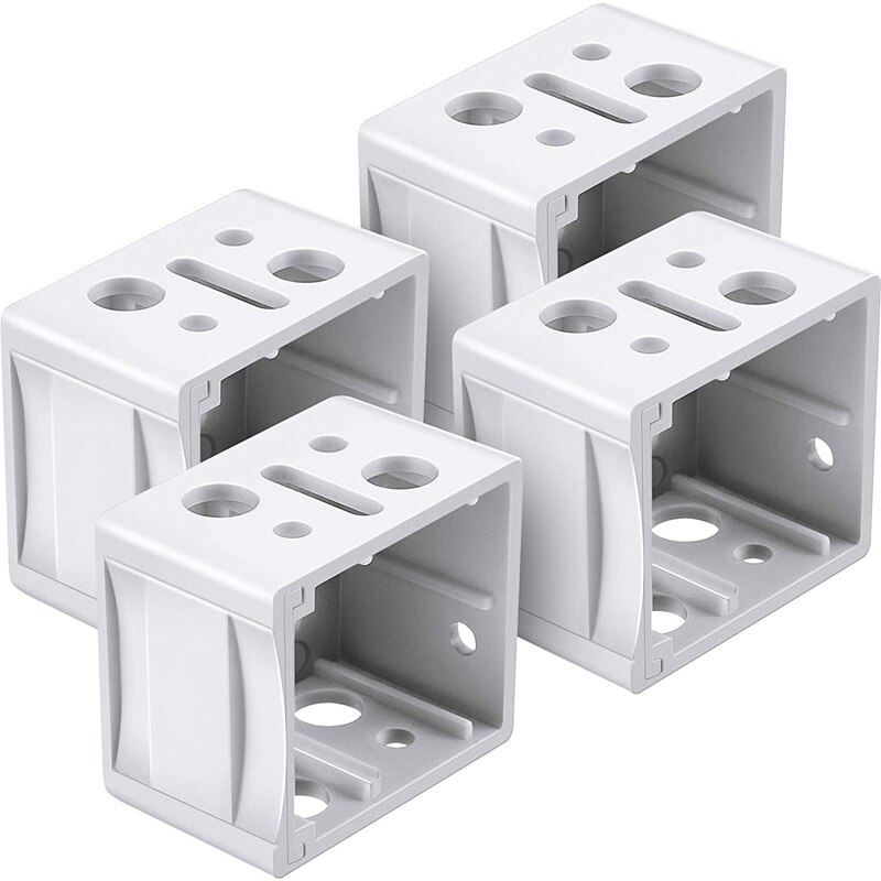 Soportes ciegos de 1 pulgada, caja de perfil blanco, soporte de montaje para ventana, persiana: Default Title