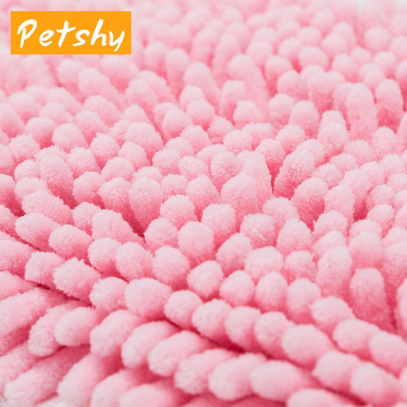 Petshy 36x80/36x48cm Pet Dog Bath Towel Soft Super Absorbent Puppy Cat Drying Towel Chenille Towel Products For Dogs Cat