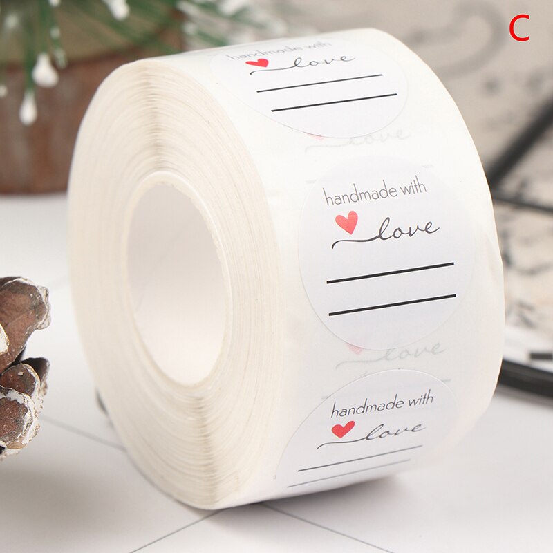 500Pcs/roll Thank You Sticker for seal label scrapbooking Kraft sticker Baking: C