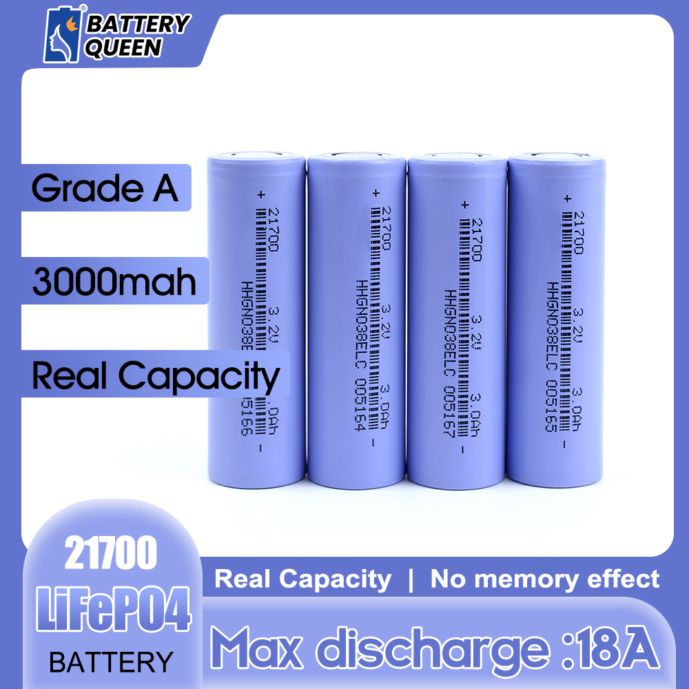 Lifepo4 Rechargeable Battery Pack Lifepo4 3000mAh 21700 Batteries 3.2V 3000 Cycles For Headlamp Flashlight