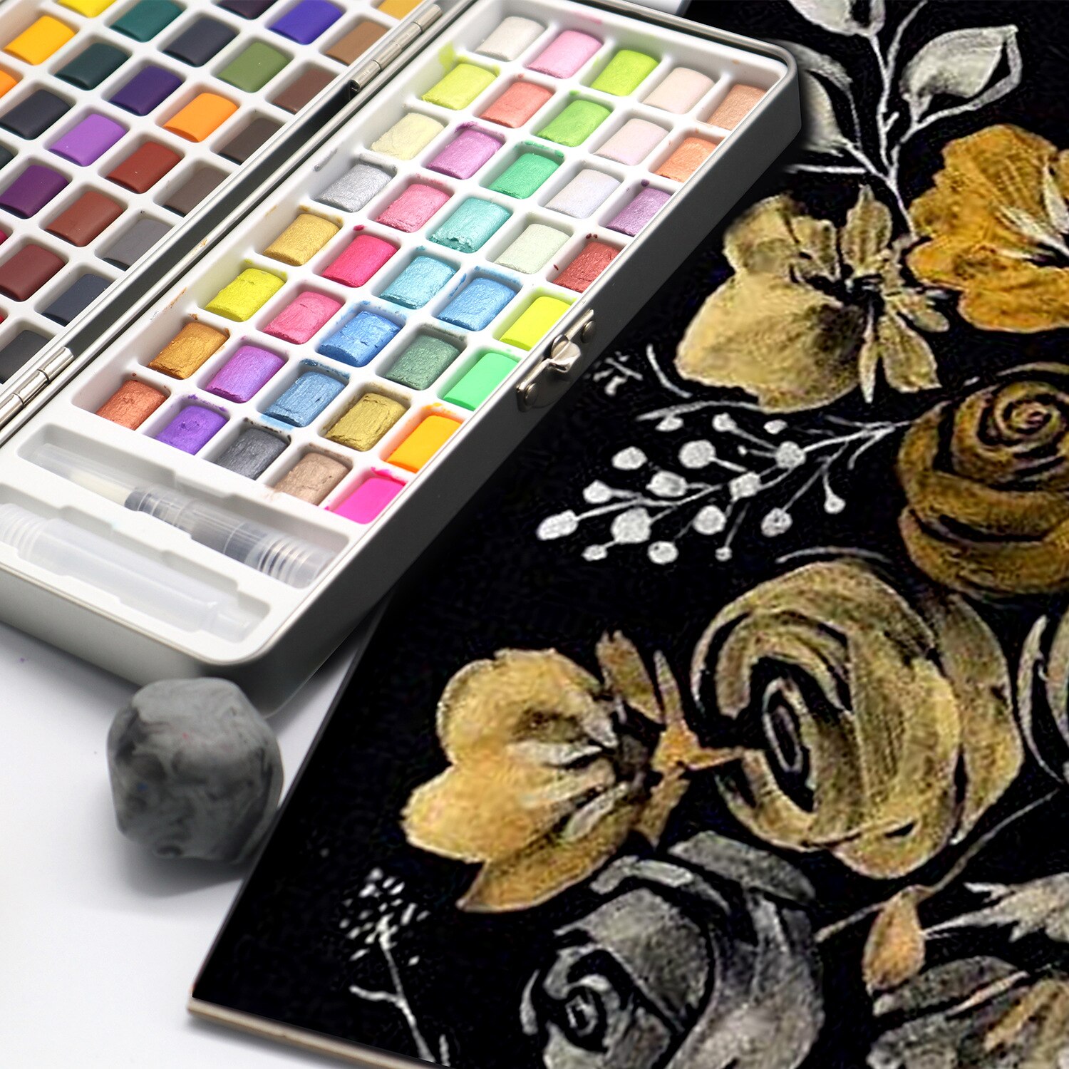 Seamiart Aquarel Set Basic Neone Glitter Aquarel Verf Voor Tekenen Art Verf Levert Aquarel