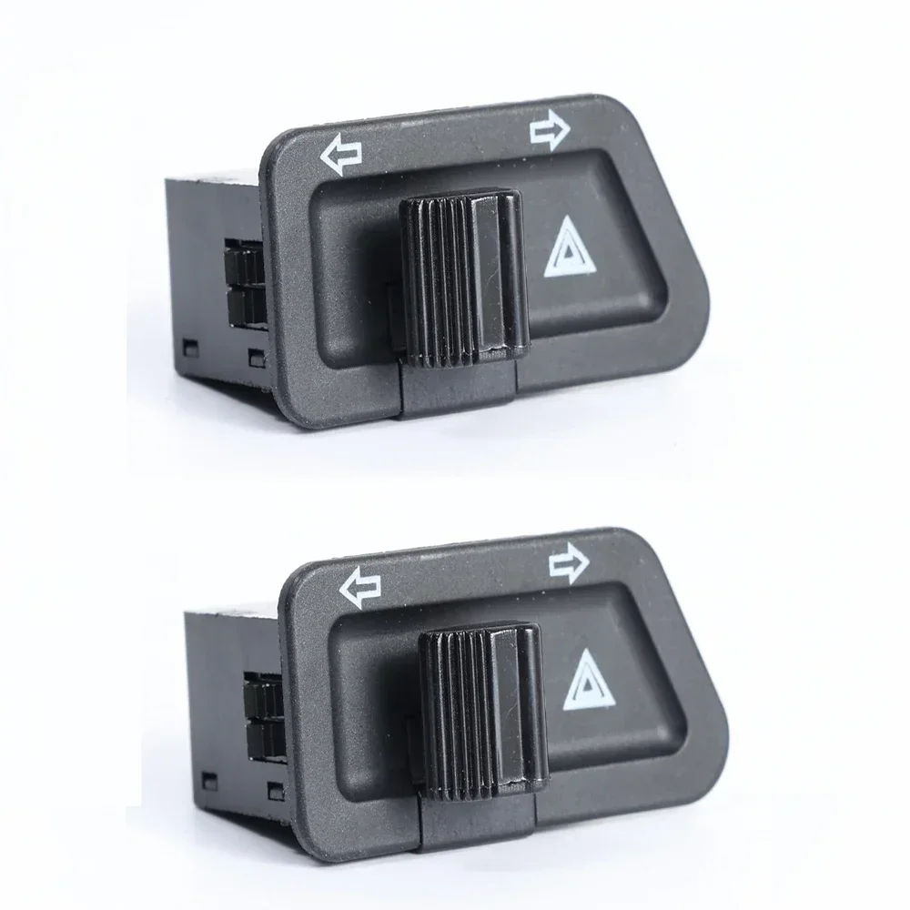 Botón de interruptor modificado de señal de giro, botón de luz de Flash doble de 3 pines para motocicletas, vehículos eléctricos, piezas de Scooter, reemplazo: Gris oscuro