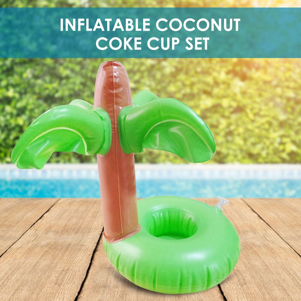 Piscina Galleggiante Giocattoli di proprietà Piscina Estiva Piscina Albero di Cocco Gonfiabile Acqua coca Coca Cola Tazza di Bevanda Sedili Partito Zattera di Supporto