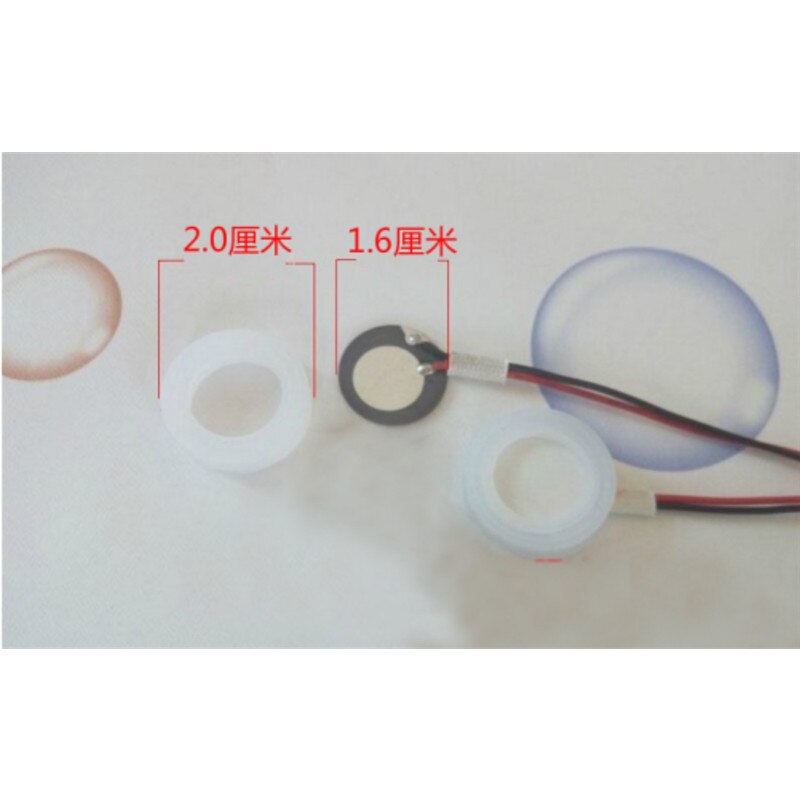 4piece 16mm 1.7MHz Ultrasonic Mist Maker Fogger Ceramics Discs with Wire &amp; Sealing Ring