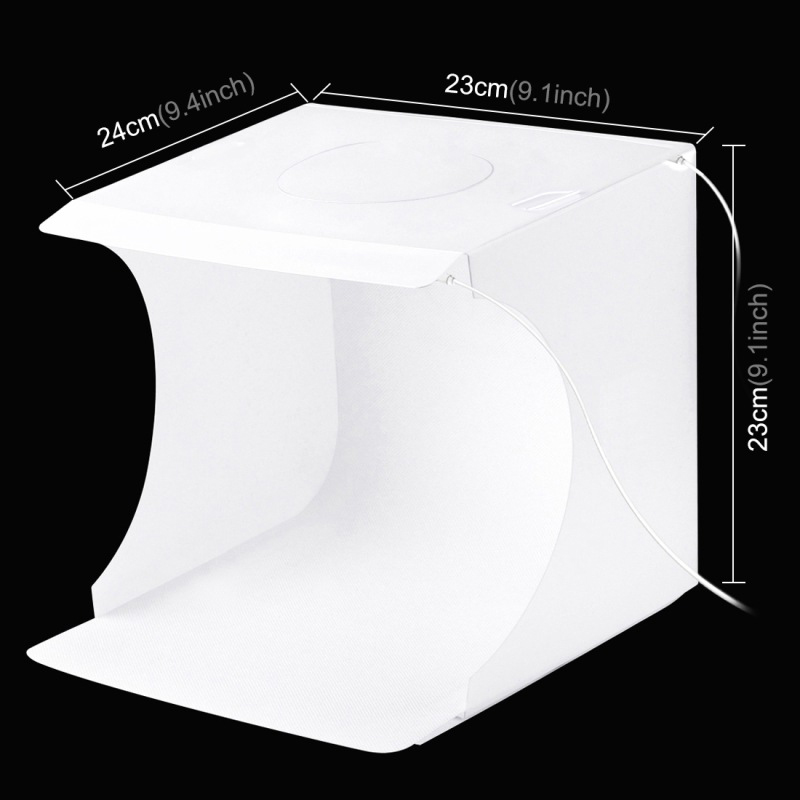 Portable Mini Photography Studio Box With 6 Backdrops Studio Set With 2 LED Lights Photography Lightbox Studio Shooting Tent Box