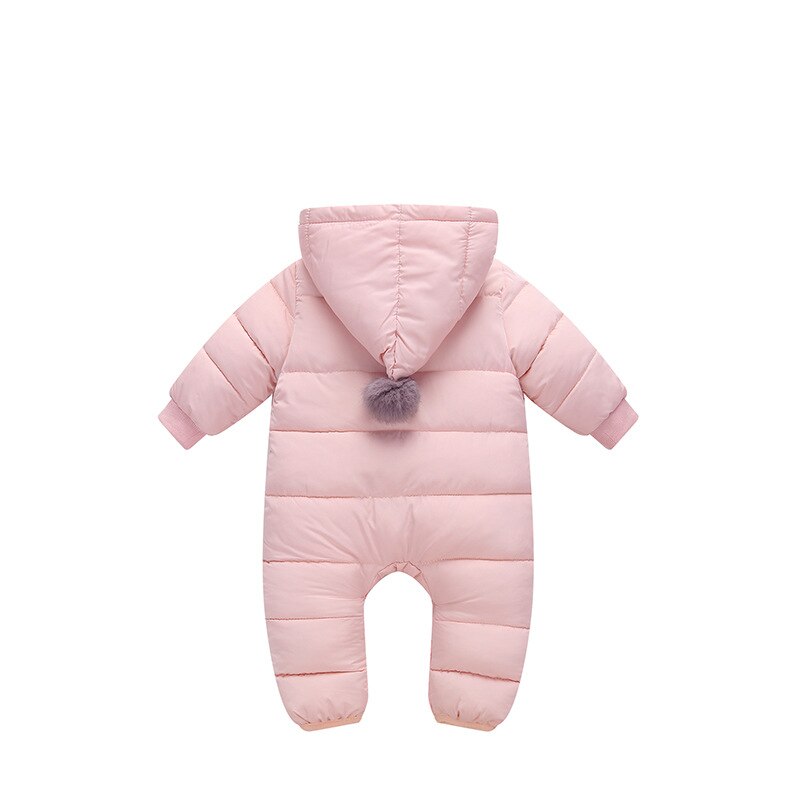 LZH Kleinkind Baby Strampler Herbst Winter Neue Baby Jungen Dicken Kapuze Baumwolle Strampler Mädchen Karikatur Langen ärmeln Strampler 6-12 monat