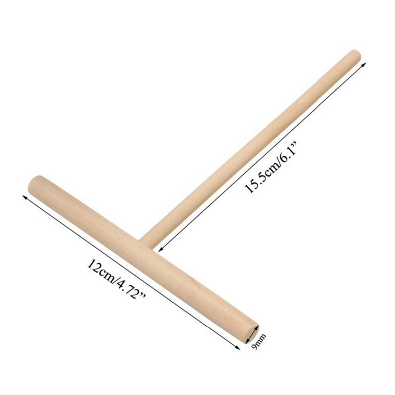 Portable Home Kitchen Tool Kit DIY Use Crepe Maker Pancake Batter Wooden Spreader Stick C1399 a