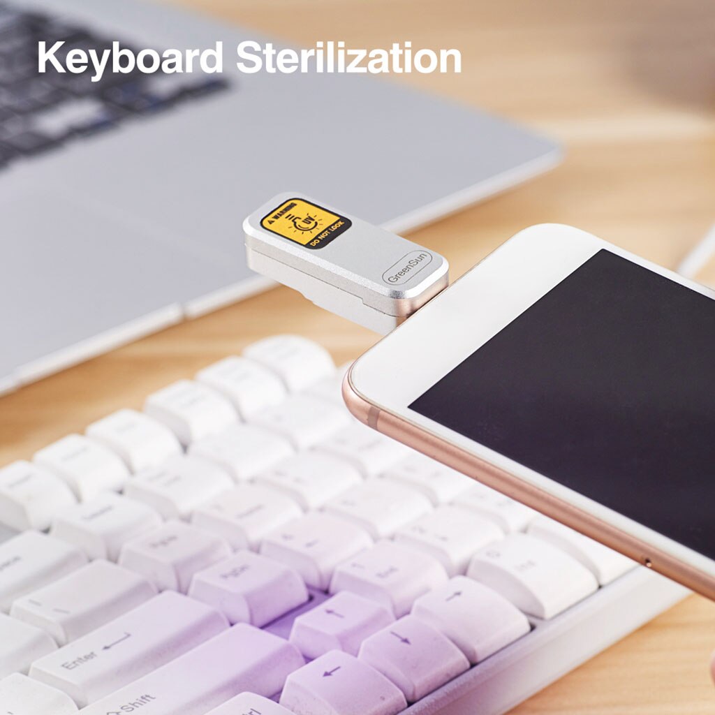 Mini USB LED UV Light Sterilizer Portable Ultraviolet Disinfection Light UVC Sterilizer Germicidal Smartphone UV Sanitizer