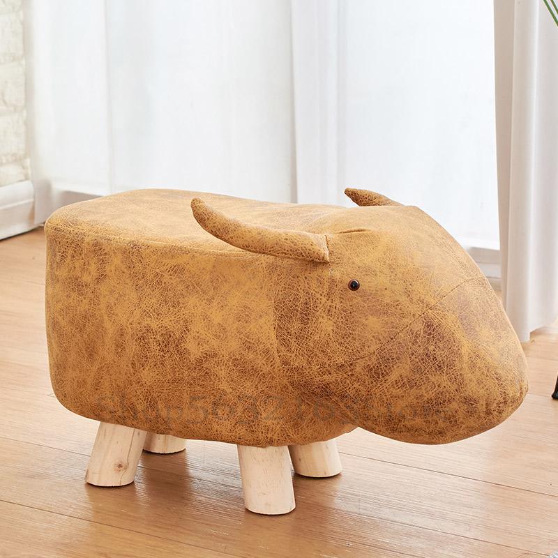 Massief Houten Kinderen Kruk Cartoon Dier Creatieve Kruk Olifant Sofa Bankje Voetenbankje Schoenen Bench: Model   7