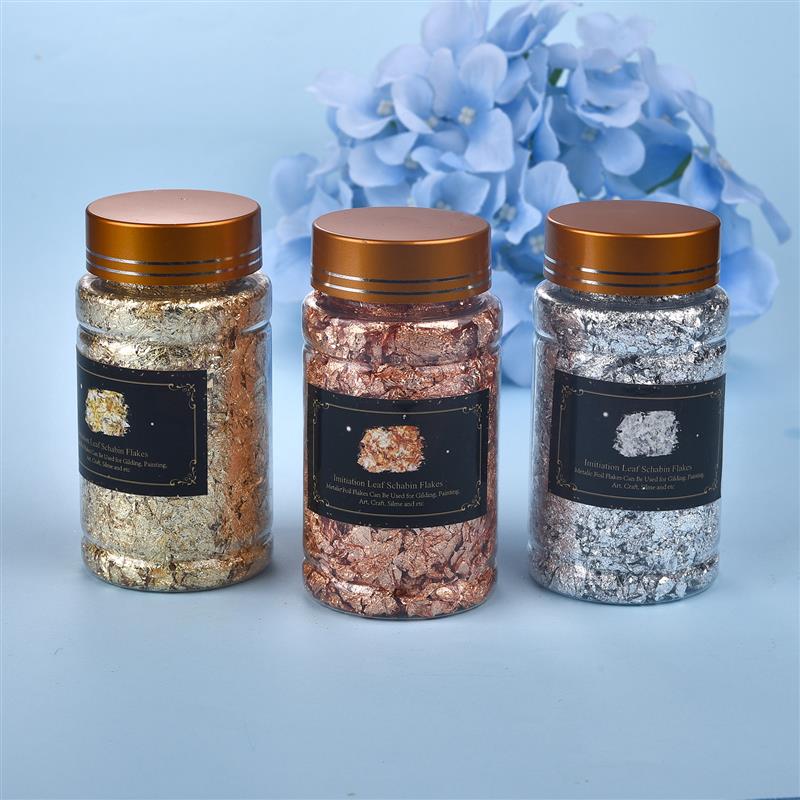 1 Bottle Gold Leaf Flakes Resin Filler Gold Silver Confetti Filling For DIY Epoxy Resin Craft Nail Art Foil Paper Jewelry Making