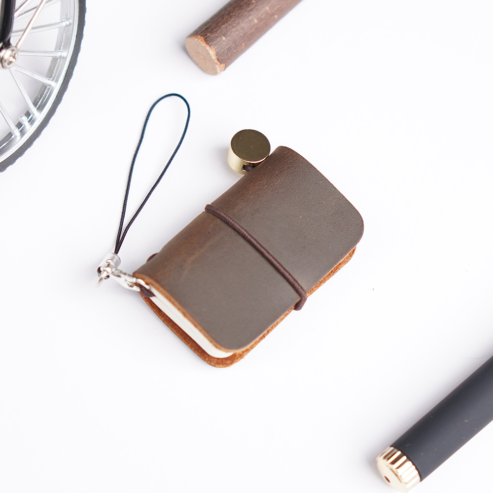 Ultra Mini notebook Traveler's manual Retro Leather style book Applicable to hang Decoration Diary book notepad 32 sheet 64 page