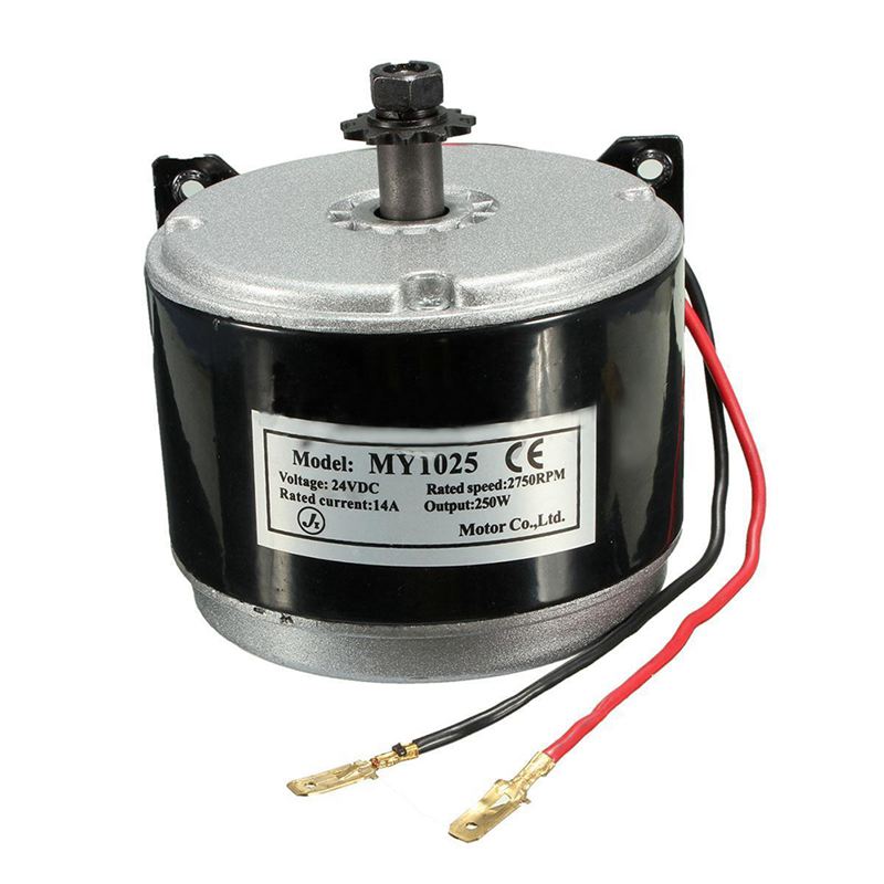 24V Elektrische Motor Geborsteld 250W 2750Rpm Ketting Voor E Scooter Drive Speed Control
