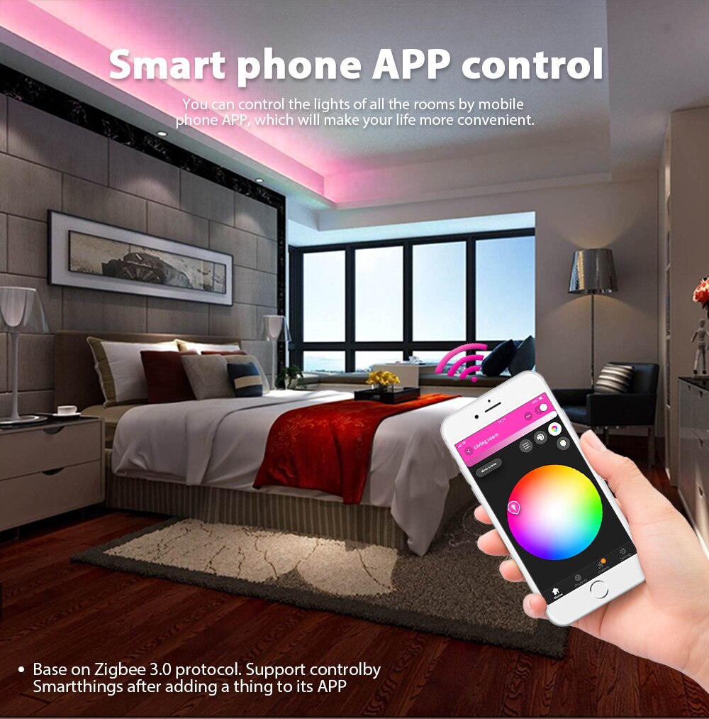 Gledopto zigbee rgb + cct ledet stripe kontrolleren pluss  dc12-24v arbeid med zigbee 3.0 porter smartthings ekko pluss stemmekontroll