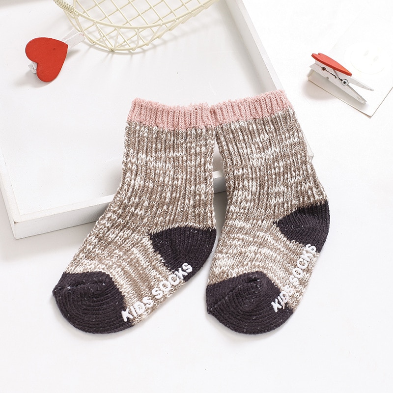 Herfst Winter Thicken Antislip Baby Sokken Met Rubble Zool Warm Peuter Anti Slip Vloer Sok Baby Kleding Accessoires 0-4y