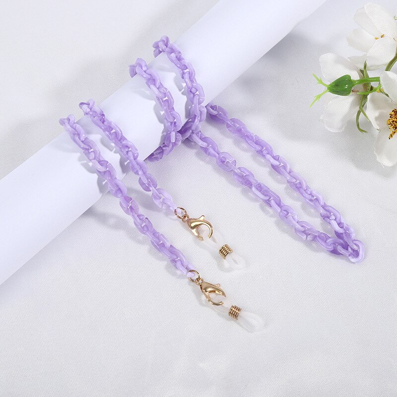 Neue Mehrfarbige Dünne Harz Acryl Sonnenbrille Kette Für Frauen Männer Brillen Ketten Lesen Eyewears Schnur Halter Neck Strap Lanyard: 004