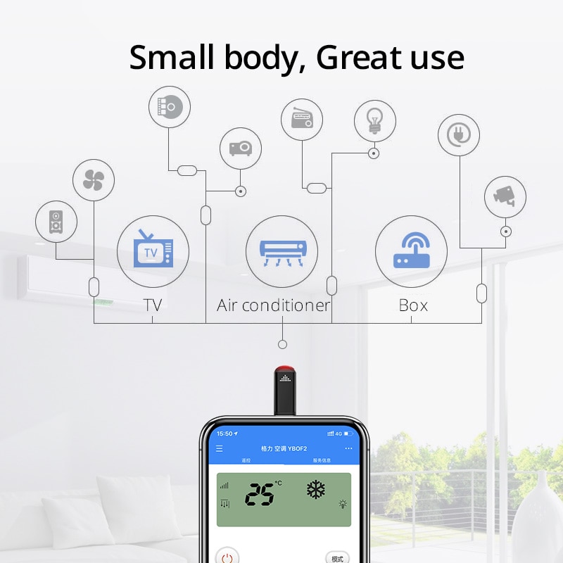 Suntaiho Universal Smart infrared remote Control for iphone Samsung Xiaomi Mini IP remote Controller Adapter for TV aircondition