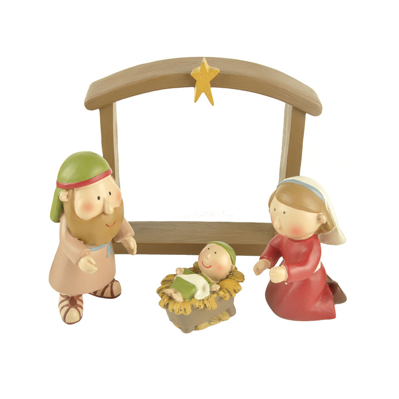 Julkrubba amerikanska land dekorationer ornament kristna jesus dekor barmhärtighet jesus