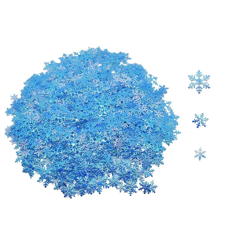 800 Stuks Herbruikbare Sneeuwvlokken Confetti Voor Kerst Bruiloft Verjaardag Party Decoraties Levert, Blauw: Default Title