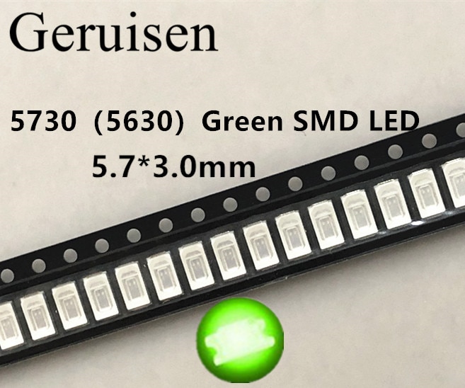 100PCS 5730/5630 SMD Groene LED Light Emitting Diode SMD LED 5730 Groen Surface Mount Led 520-575NM 2.0-3.6V Ultra Birght Led