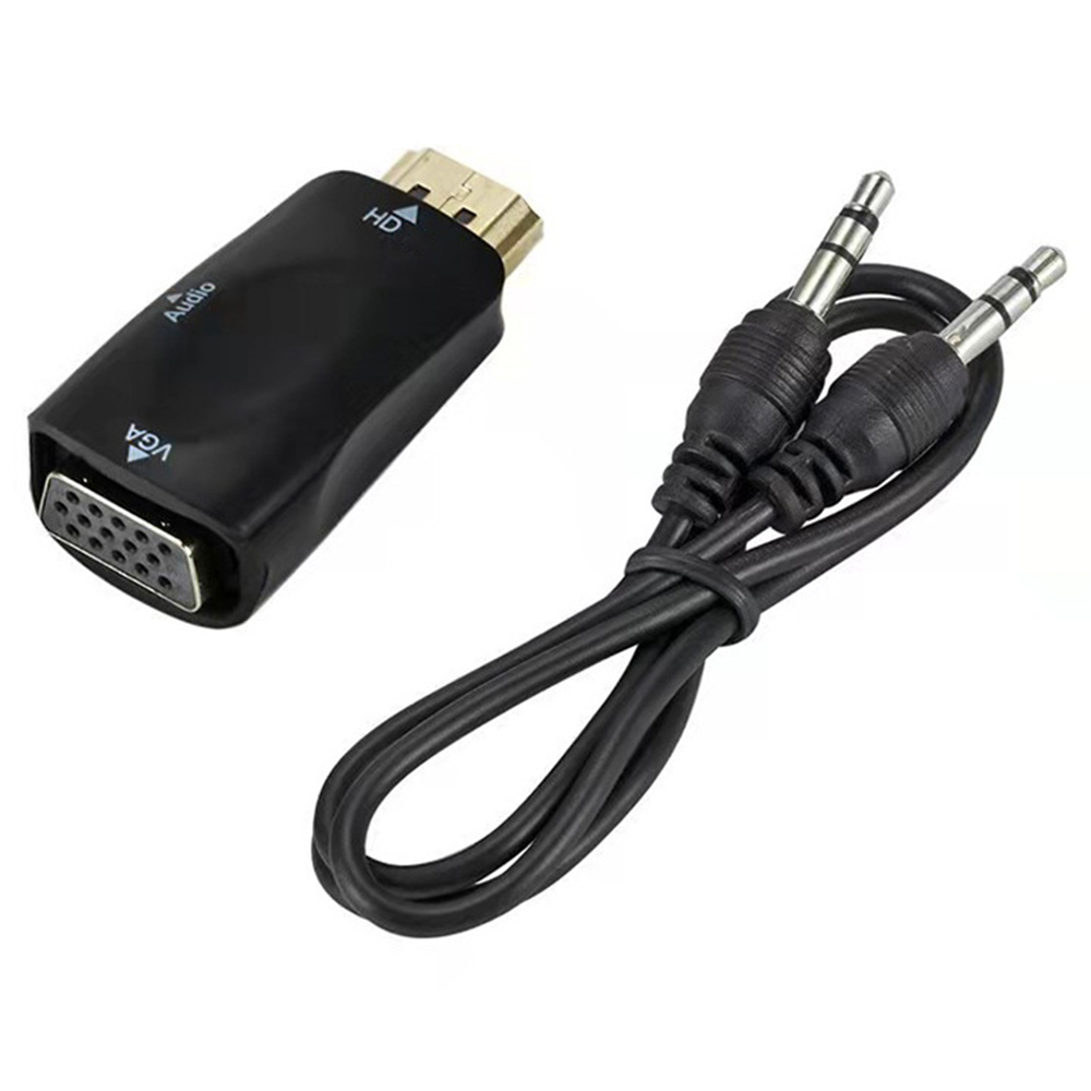 Mini HDMI-kompatibel zu VGA Kabel Konverter 1080P Audio Kabel Konverter mit 3,5 MM Jack Audio Für Laptop TV box Computer Display