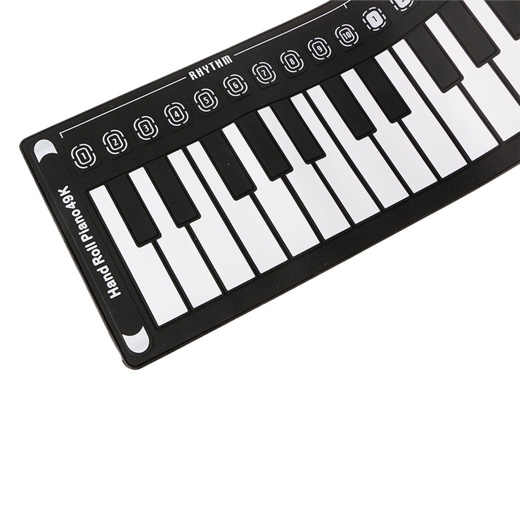 FLGT-Multi Style Portable 49 Keys Flexible Silicone Roll Up Piano Folding Electronic Keyboard For Children