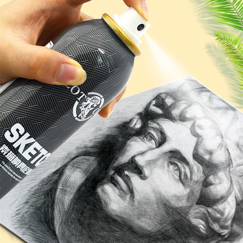 255ml Sketch Spray Fixed Painting Liquid Tasteless Universal Watercolor Gouache Oil Painting Color Lead Waterproof Fixing Agent