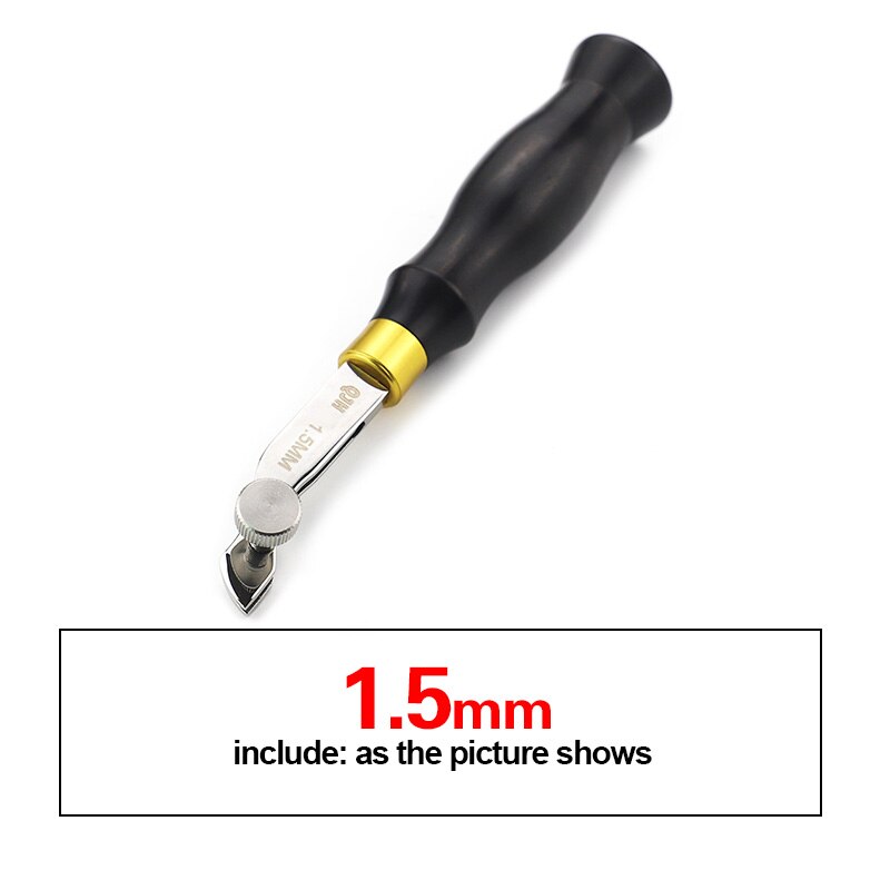 Stainless Steel Adjustable Scribe Leather Edge Manual Scribing Grooving Tool Stitching Groove DIY Leather Craft Tool: 1.5mm