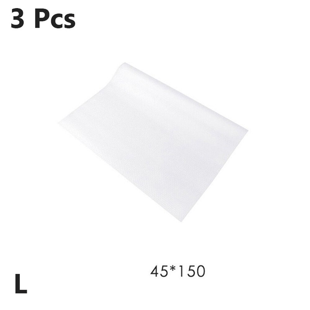 Esterilla para cajones alfombrilla para armario, reutilizable, transparente, 3 uds., impermeable, papel de contacto a prueba de polvo, a prueba de humedad, lavable: 45cmx150cm