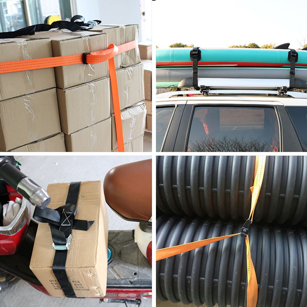 5M Tension Rope Car Auto Luggage Trailer Fixed Strap Rope Quick Release Cam Buckle Tie Down Strap Strong Ratchet Belt Tensioner