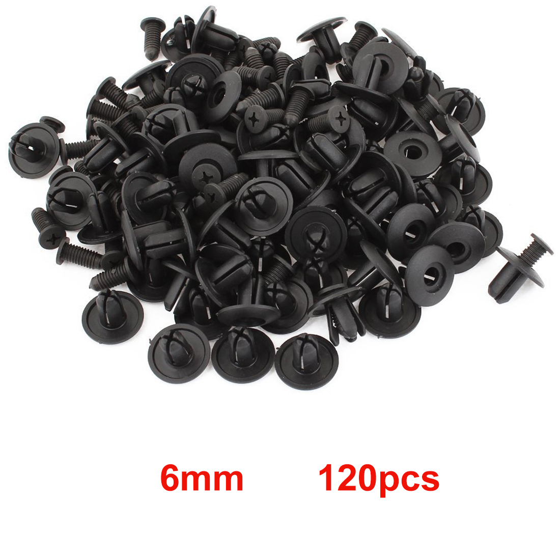 Remaches de plástico de 8mm/6mm, tornillos de sujeción para guardabarros de coche, tornillos para parachoques, Clips, remaches, agujero de 8mm, Clip de pasador de empuje de plástico, accesorios para coche: Gris