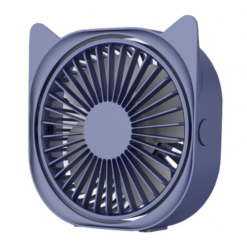 Rotatable USB Desktop Fan Cats Ears Portable Mini Fan Quiet USB Powered Desktop Cooling Fan for Home Office Air Cooling Fan: Blue