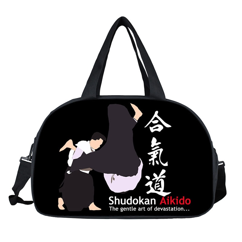 Cool Martial Art Judo / Taekwondo / Karate / Aikido Travel Bag Women Men Handbags Multifunctional Duffel Bag Shoes Holder